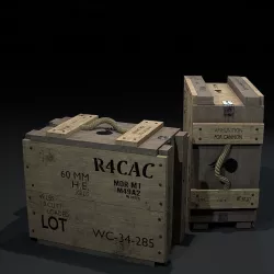 ww2-crate Low-poly  3D model