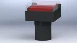 16mm Red Push Button with Switch Guard