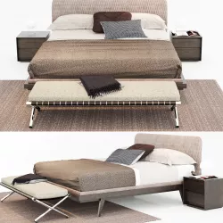 1950 Bed by Presotto 3D model