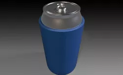 Aluminum drink can with koozie 3D model