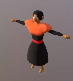 Andine people Low-poly  3D model