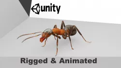 Ant 3D Model Animated and Rigged Low-poly  3D model