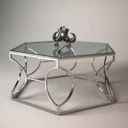  Argent Metal Cocktail Table 3D model