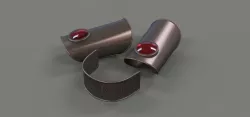 Arm cuffs and headband of Wiccan 3D model