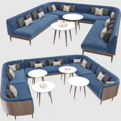 Banquet Seating 001 3D model