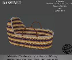 Bassinet Low-poly  3D model