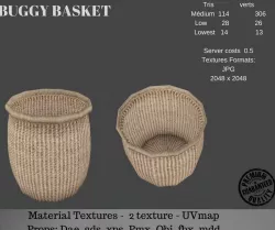 Buggy basket Low-poly  3D model