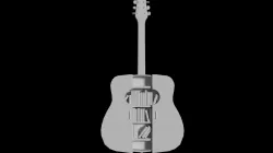 Decorative guitar shelf 3D model