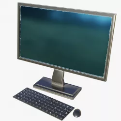 Desktop Computer - Low Poly  3D model