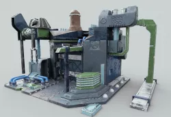 Factory Game model Low-poly  3D model