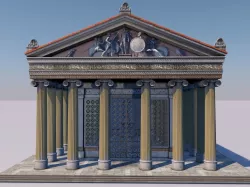 Greek jonic temple 3D model