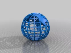 Gridded Globe with Islands Removed