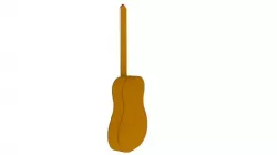 guitar obj fbx mb ma dae file formats  Low-poly  3D model