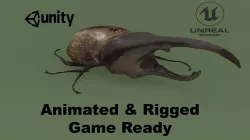 Hercules Beetle Low-poly  3D model