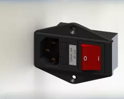 IEC Inlet with switch and fuse