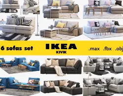 Ikea Kivik sofas set 3D model
