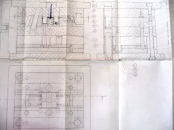 Injection Mold Pencil Drawing