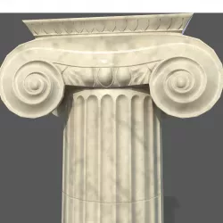  Ionic column Low-poly  3D model