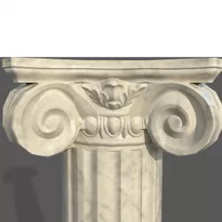 Ionic column Low-poly  3D model