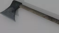 Long Axe for Wood cutting Low-poly  3D model