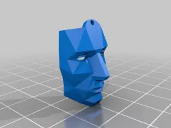 Low Polygon Mask Pendant