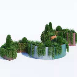 Modular planters 3D model