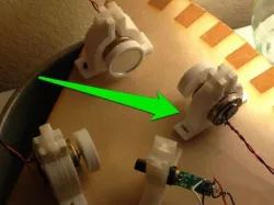 Motor mount for 1 inch diameter DC motor