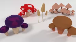 Mushroom Low-poly  3D model