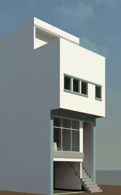 Narrow house 4.5x15m