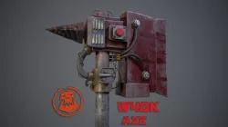 Orcs Axe W40k Low-poly  3D model