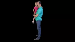Person 10 - Dad and Daughter 3D model