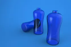 PET clear blue bottle