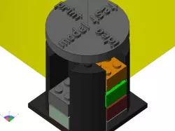 Progress visualization of printable 3D things with lego-likes