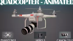 Quadcopter Animated 3D model