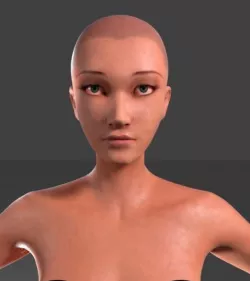 Realistic anime female 3D model
