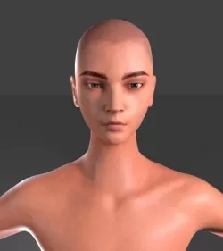realistic anime male 3D model