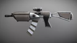 Sci-fi Sniper Battle Rifle Low-poly  3D model