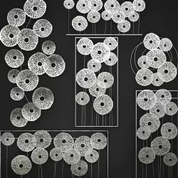 Silver Wall art Sculpture 3D model