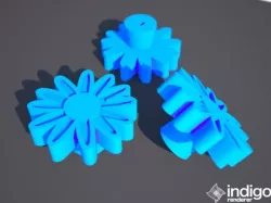 Simple flower cabinet door knob