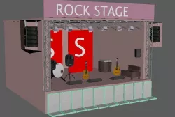 stage obj fbx mb ma dae  file formts Low-poly  3D model