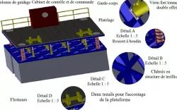 Study and design of a removable floating platform dock of La Goulette.