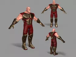 Superhero Low-poly  3D model