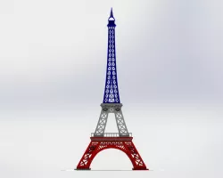 The Eiffel Tower, Sheetmetal puzzle, 3d puzzle, metalcraftdesign