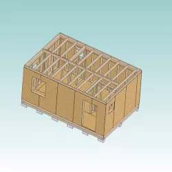 wood-frame  office container 