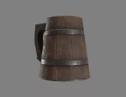Wooden Historic Tankard Low-poly  3D model