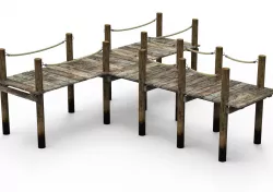 Wooden pier 3D model