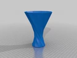 10 Sided Twisted Vase