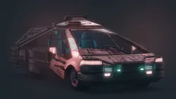 1982 2019 Blade Runner Ground Police Car Low-poly  3D model