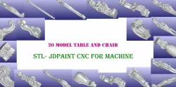 20 PATTERN CHAIR FILE STL AND JDPAINT - CNC  Low-poly  3D model