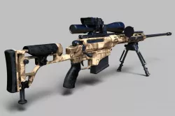 338 Lapua Magnum sniper rifle 3D model
